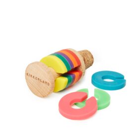 Rainbow Wine Rings and Stopper