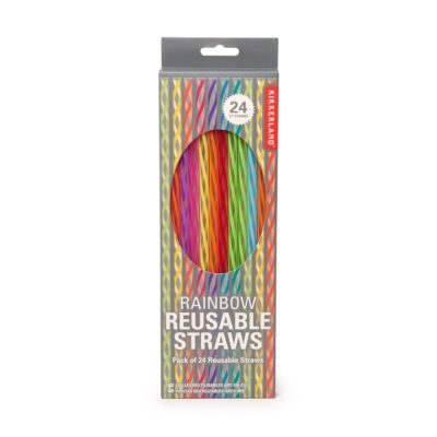 Tall Rainbow Reusable Straws